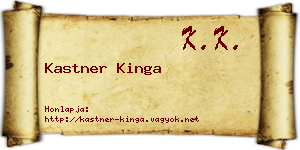 Kastner Kinga névjegykártya